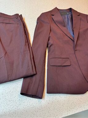 ASOS Men's Burgundy Two-Piece Suit Blazer & Trousers